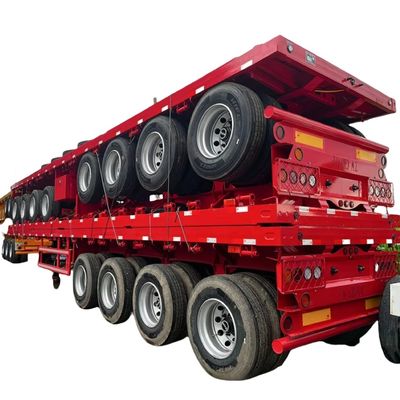 kopen 4axels 3axels 20ft 40ft Flatbed Container Chassis Semi Trailer Met Container Locks Te koop online manufacture