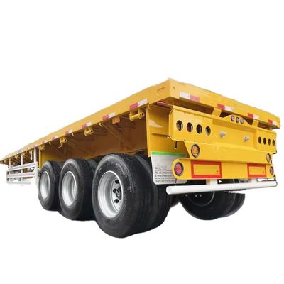 kopen Containervervoer 2 3 4 Assen 20ft Platform Semi Trailer Flatbed Semi Trailer te koop met Fuwa / BP As online manufacture