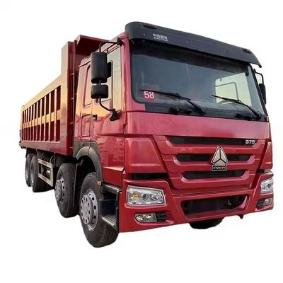 Goede prijs. 50 ton 12 wielen Sinotruk Dump Truck Gebruikt Howo 371 375 420 pk Tipper Truck 8X4 Rood online