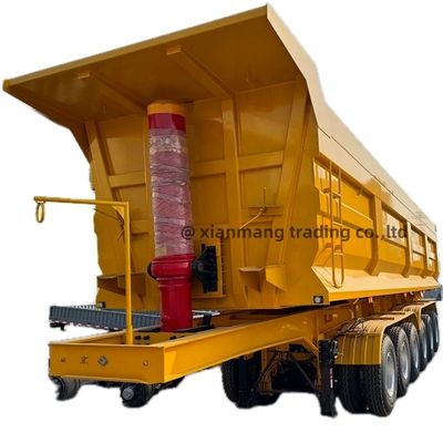 Goede prijs. Zware Dump Semi Trailer en U Type 50/60 Tons Truck Trailer Tandem Hydraulische Tipping Box Tipper Trailer te koop online
