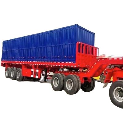 Goede prijs. 3 assen 40 ft lage bed container trailer, platbed semi trailer te koop in Tanzania en Kenia online