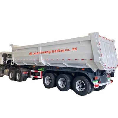 Goede prijs. 3 /4 /5 Tri-axel 35 kubieke meter 40 Cbm 60 ton 80 ton Zware vrachtwagen U-vormige dump truck online