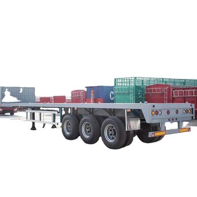 Goede prijs. 3 en 4axel 40ft 50ft 60ft Container Flatbed Trailer Tanzania Gebruikte Flatbed Semi Trailer te koop online