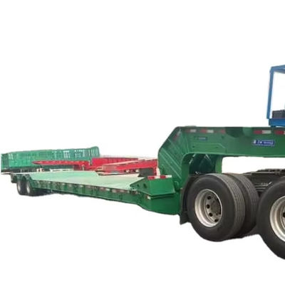 Goede prijs. Voorbelasting Lowboy Trailer 4 as 120ton Afneembare gooseneck Hydraulische afneembare drop deck Lowbed Trailer voor Kenia online