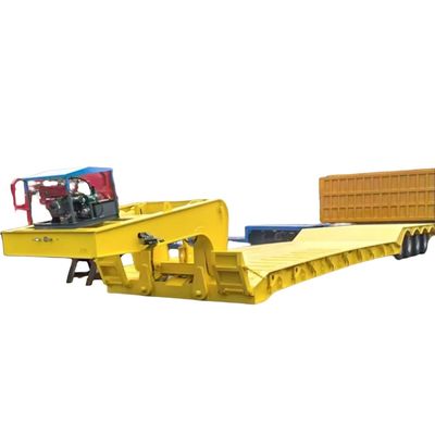 Goede prijs. 2 lijn 4 as lage bed trailer 80-120ton afneembare gooseneck semi truck lowboy trailer te koop malawi online