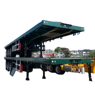 Goede prijs. Aanpasbaar 3 as 40 ft Semi Truck Trailer Flatbed Container Semi Trailer met hoofdbord online