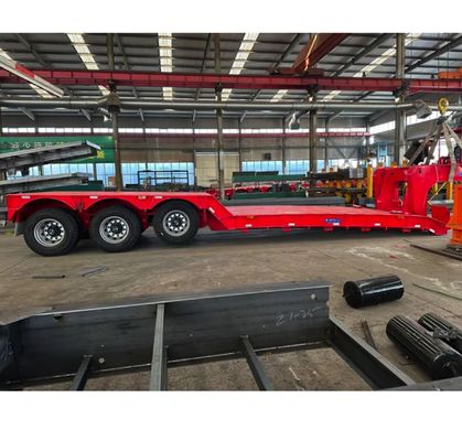 Goede prijs. Hydraulische afneembare gooseneck half vrachtwagen lowboy trailer, zware machine transport lowboy trailer voor zimbabwe online