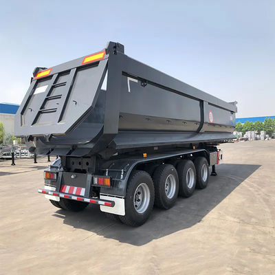Goede prijs. 4-assige HYVA Hydraulische liftcilinder Semi-trailer met backflip U-Bucket Kleur kan worden aangepast volgens de behoeften van de klant online
