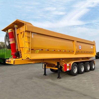 Goede prijs. 4 assen 80 ton 12R20 (12R22.5 kan worden aangepast) banden originele as dumpen halve aanhanger U-emmer online