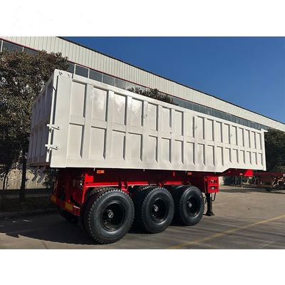 Goede prijs. 3 assen 12R20 banden 12 banden mechanische ophanging (airbag ophanging kan worden aangepast aan de klant) dump half-trailer online