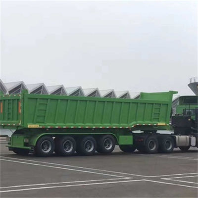 Goede prijs. 3/4Axel 12R20 band zijwanddikte 6 mm onderplaatdikte 8 mm 24 m3 dump half-trailer online