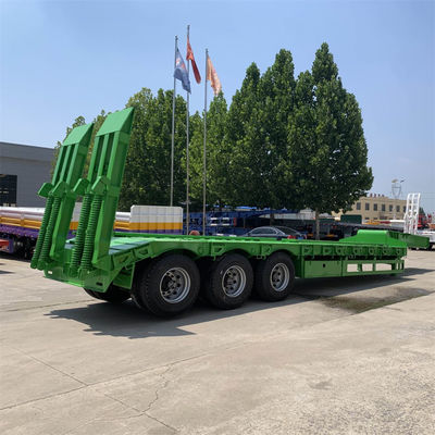 Goede prijs. 3-assige 60t dump half-trailer met hydraulische oprit lage-bed-trailer en 4/5/6mm dikke rasterplaat online