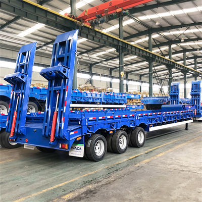 Goede prijs. Aanpasbaar 12R22.5 Type banden 3-as 12-banden laag bed Semi-trailer met JOST 2.0 inch King Pin online