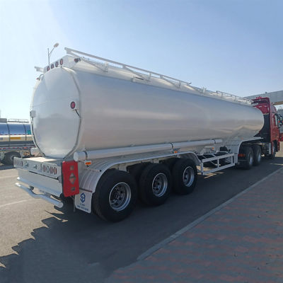 Goede prijs. 3-cabine 3-assige aluminium legering brandstoftank half-aanhanger met dubbel lijnremsysteem en 50 ton maximale nuttige lading van origineel online