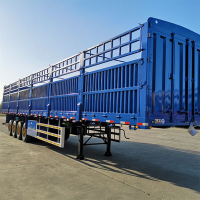 Goede prijs. 3/4 as 60/80 ton 12R20 band vee vracht hek halve aanhangwagen dierenvervoer aanhangwagen met dubbellijnremstelsel online